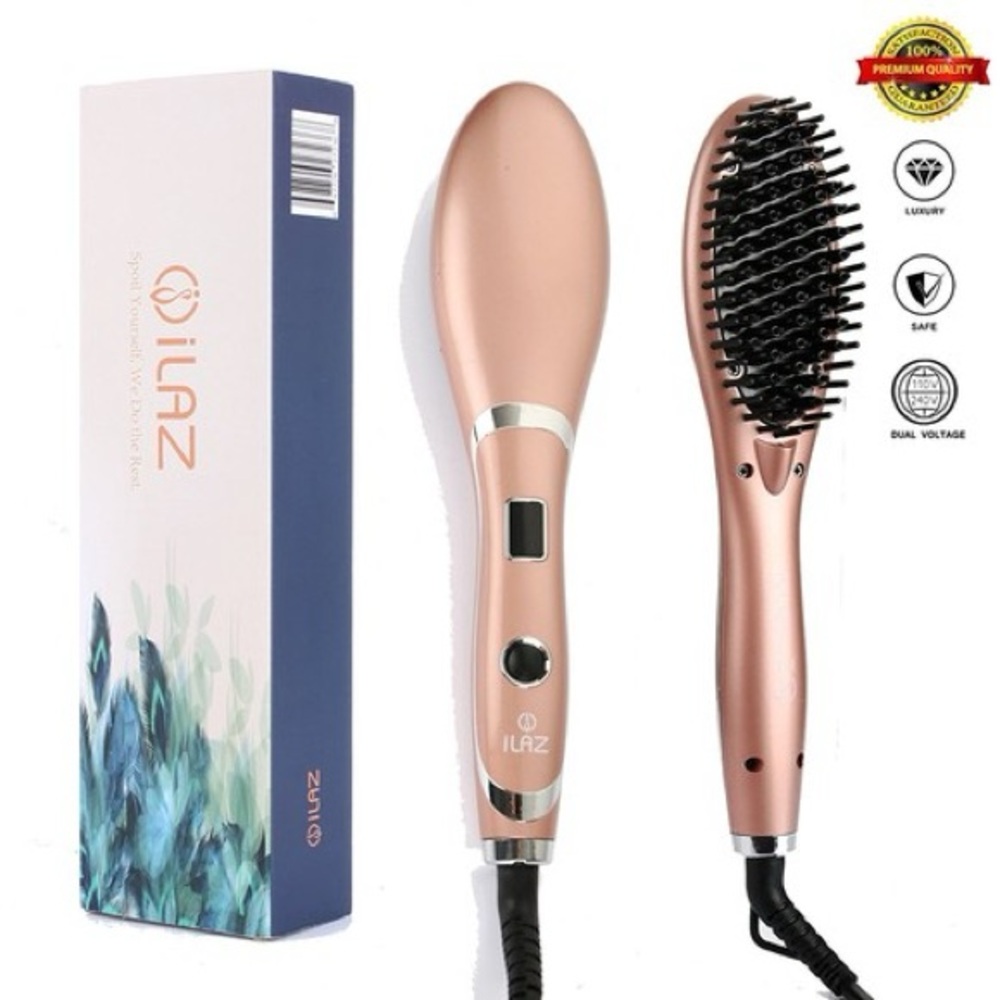 iLAZ Electric Hair Straightener Brush